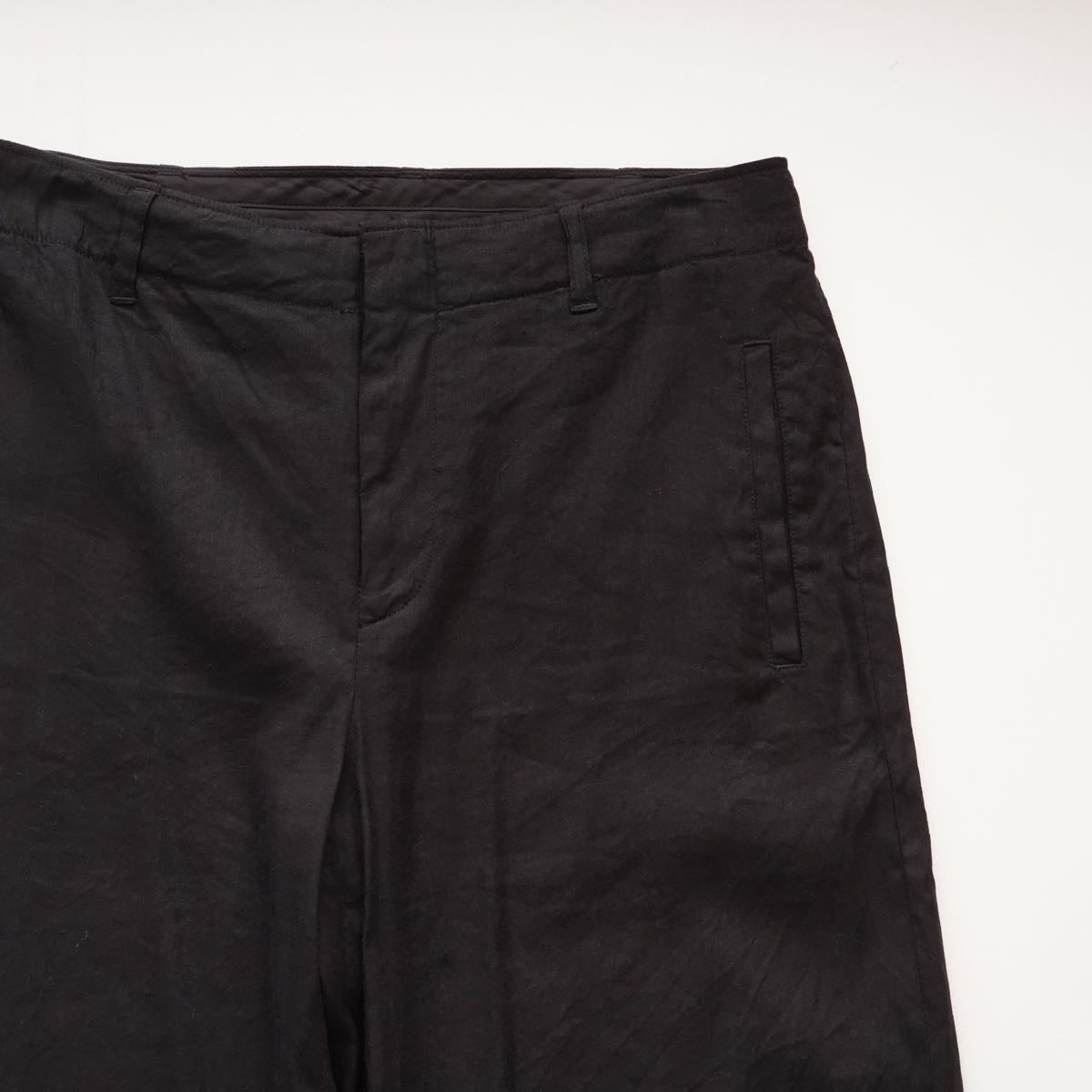 RAG&BONE NEWYORK ラグアンドボーン ニューヨーク ブラック リネン ワイドレグ パンツ BLACK LINEN HIGH-RISE WIDE LEG WOMEN