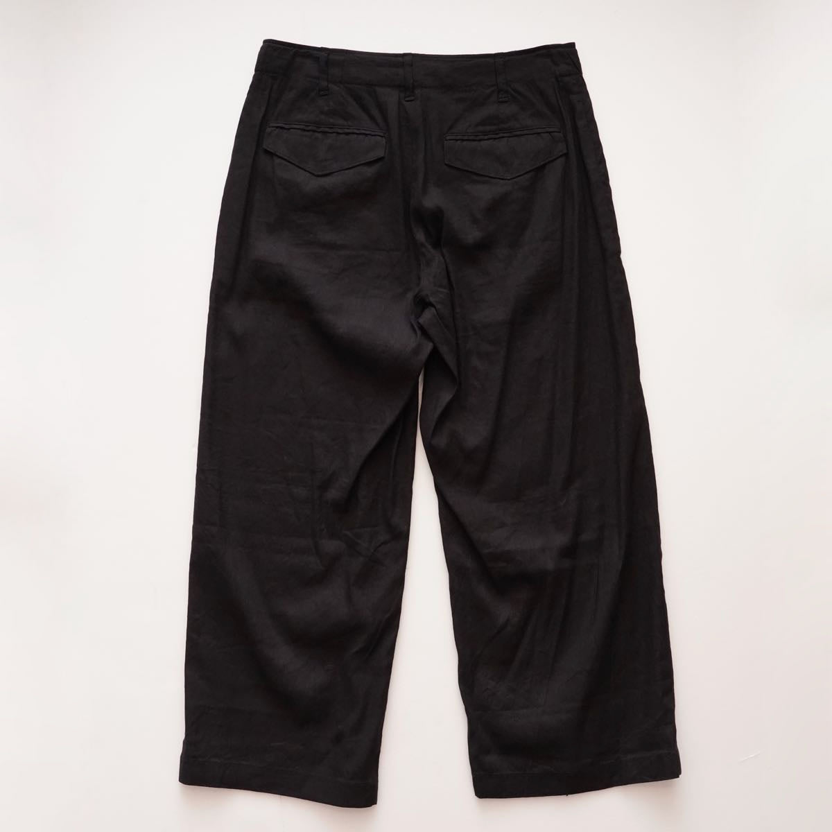 RAG&BONE NEWYORK ラグアンドボーン ニューヨーク ブラック リネン ワイドレグ パンツ BLACK LINEN HIGH-RISE WIDE LEG WOMEN