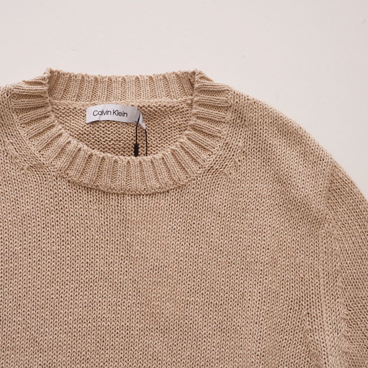 CK calvin klein カルバンクライン ベージュ クルーネックサマー
