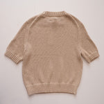 画像をギャラリービューアに読み込む, CK カルバンクライン ベージュ ヘンプ混 半袖サマーセーター CALVIN KLEIN BEIGE S/S HEMP-MIX SUMMER SWEATER  WOMENS
