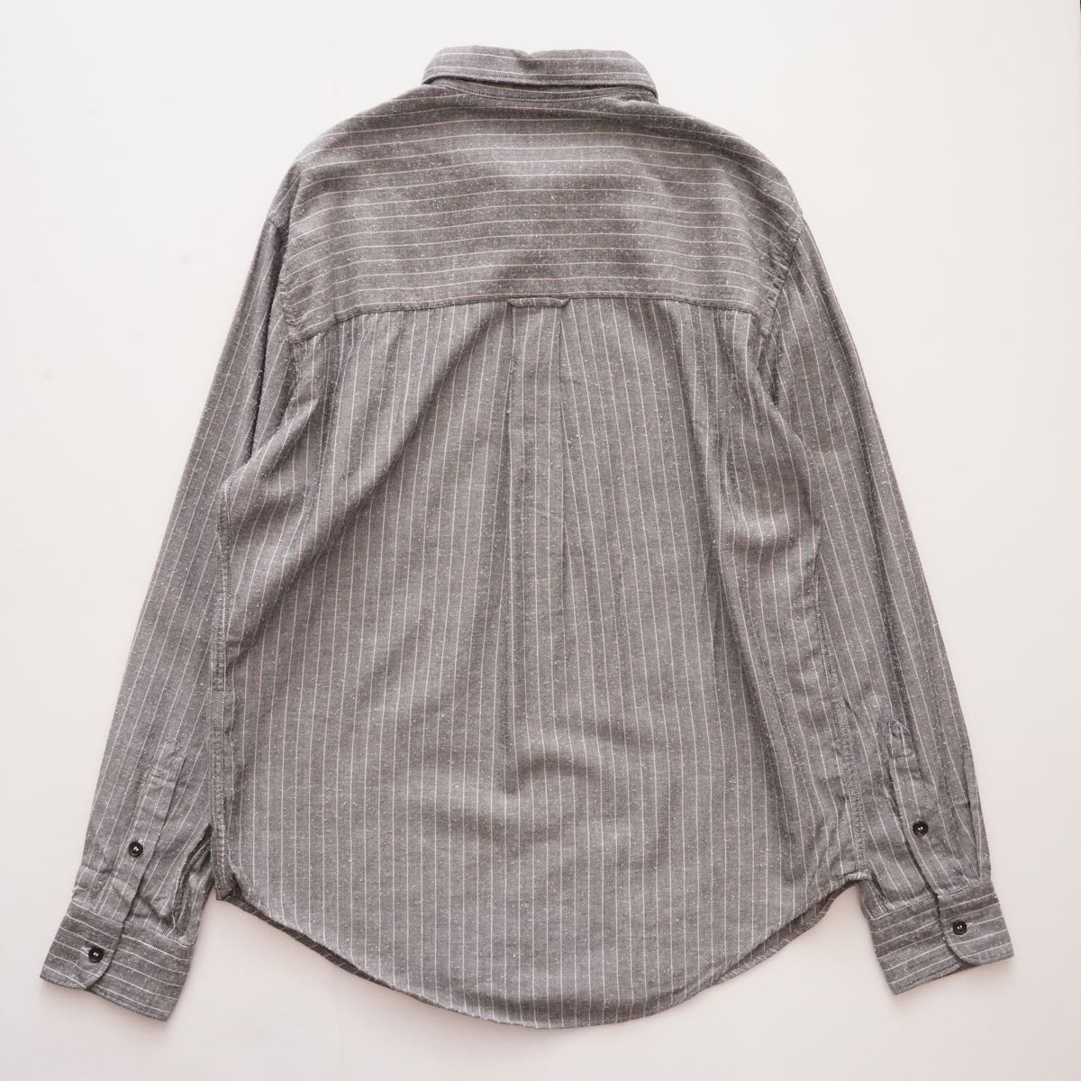 BEVILACQUA ベヴィラクア イタリア製 グレー ヘリンボーン シルク混 ストライプシャツ GRAY HERRINGBONE SILK-MIX STRIPED SHIRT WOMEN