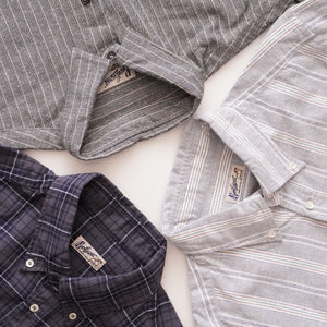 BEVILACQUA ベヴィラクア イタリア製 コットン ネイビー ウインドーペンチェックシャツ NAVY COTTON CHECK SHIRT WOMEN