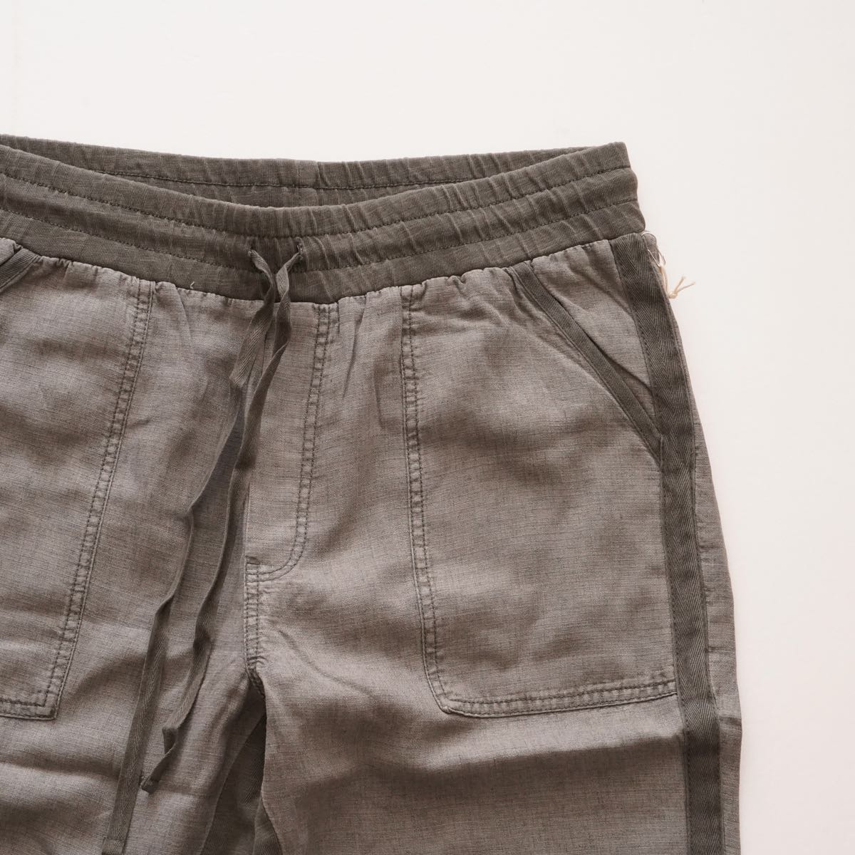 スプレンディッド リネン混 グリーン サイドライン ジョガーパンツ SPLENDID LINEN GREEN SIDE-LINE JOGGER PANTS WOMENS