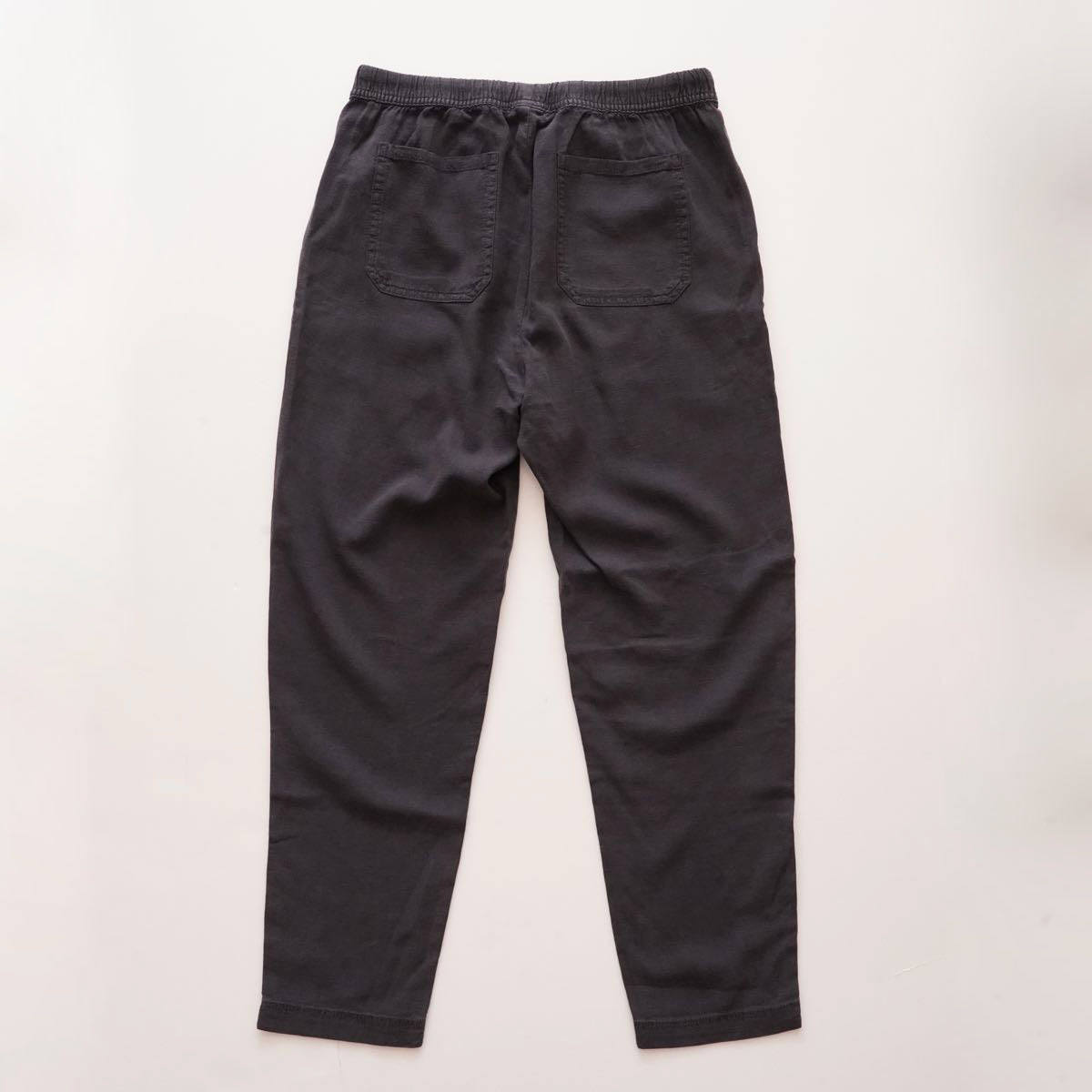 スプレンディッド リネン混 チャコールグレー イージーパンツ SPLENDID LINEN-MIX CHARCOAL-GRAY SIDE-LINE EASY PANTS WOMENS