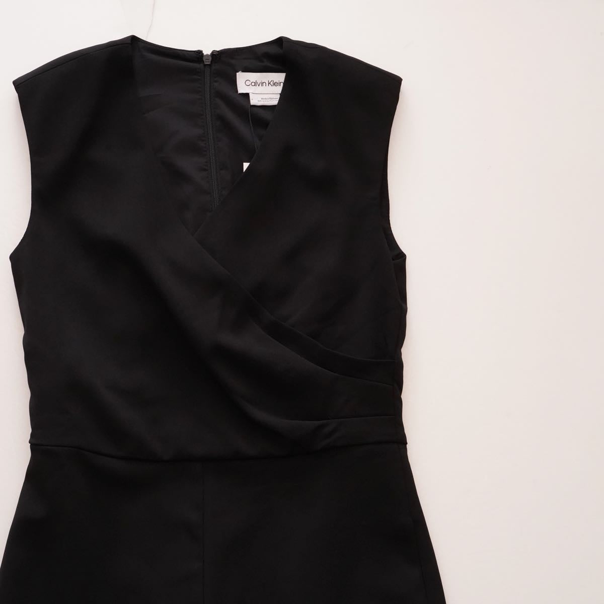 CK カルバンクライン ブラック ノースリーブ オールインワン CALVIN KLEIN BLACK SLEEVELESS ALL IN ONE WOMENS