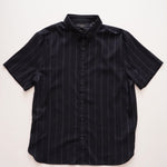 画像をギャラリービューアに読み込む, ヴィンス ネイビー ストライプ クラシックフィット シャツ VINCE NAVY STRIPED CLASSIC FIT SHORT SLEEVE SHIRT MENS
