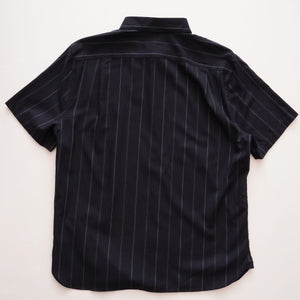 ヴィンス ネイビー ストライプ クラシックフィット シャツ VINCE NAVY STRIPED CLASSIC FIT SHORT SLEEVE SHIRT MENS