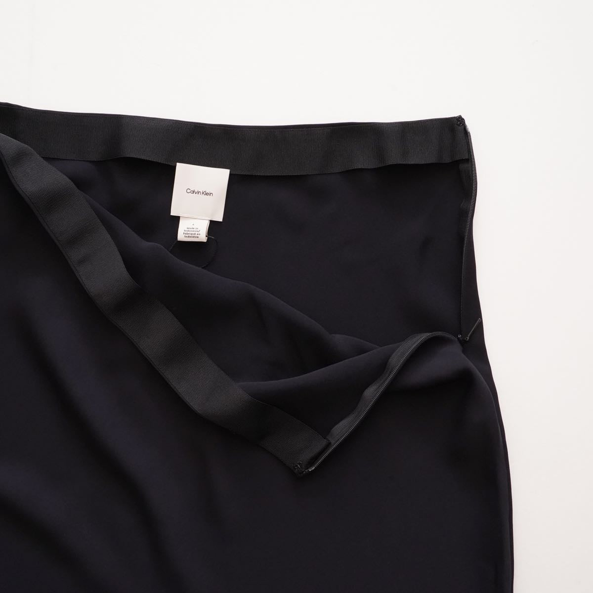 CK カルバンクライン ブラック ロングタイトスカート CALVIN KLEIN BLACK LONG TIGHT SKIRT WOMENS