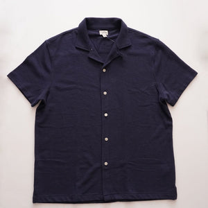 ジェークルー ネイビー 半袖 オープンカラーシャツ J.CREW NAVY S/S OPEN COLLAR SHIRTS MENS