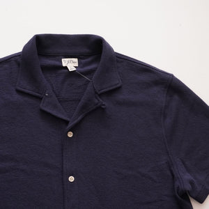 ジェークルー ネイビー 半袖 オープンカラーシャツ J.CREW NAVY S/S OPEN COLLAR SHIRTS MENS