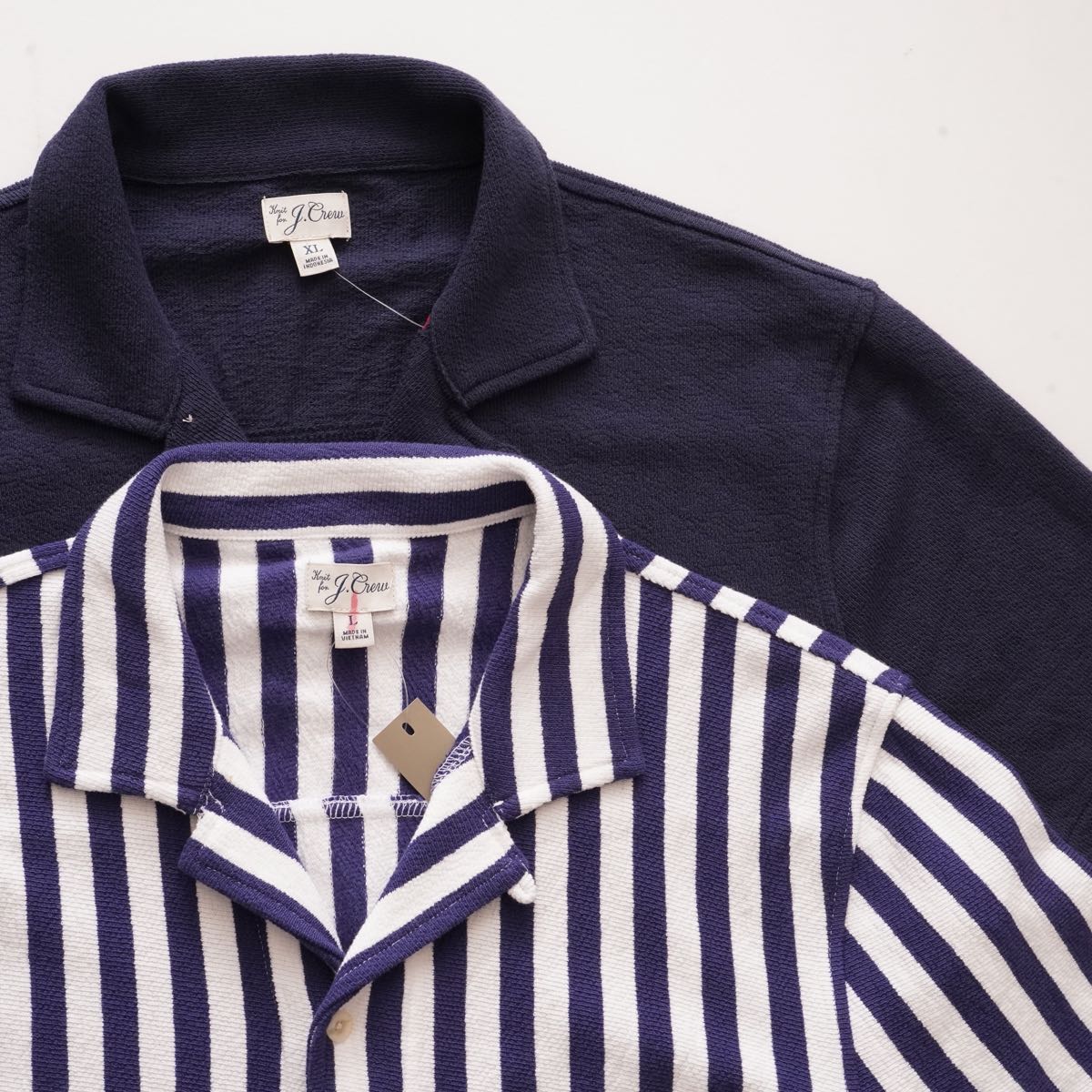 ジェークルー ネイビー 半袖 オープンカラーシャツ J.CREW NAVY S/S OPEN COLLAR SHIRTS MENS