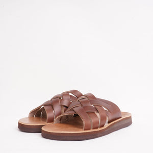 THE SANDALMAN WEAVE サンダルマン ウィーヴ ブラウン クロムエクセル サンダル アメリカ製 BROWN CHROMEXCEL WOODSTOCK SOLE MADE IN USA MEN