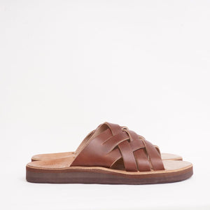 THE SANDALMAN WEAVE サンダルマン ウィーヴ ブラウン クロムエクセル サンダル アメリカ製 BROWN CHROMEXCEL WOODSTOCK SOLE MADE IN USA MEN