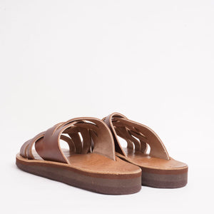 THE SANDALMAN WEAVE サンダルマン ウィーヴ ブラウン クロムエクセル サンダル アメリカ製 BROWN CHROMEXCEL WOODSTOCK SOLE MADE IN USA MEN