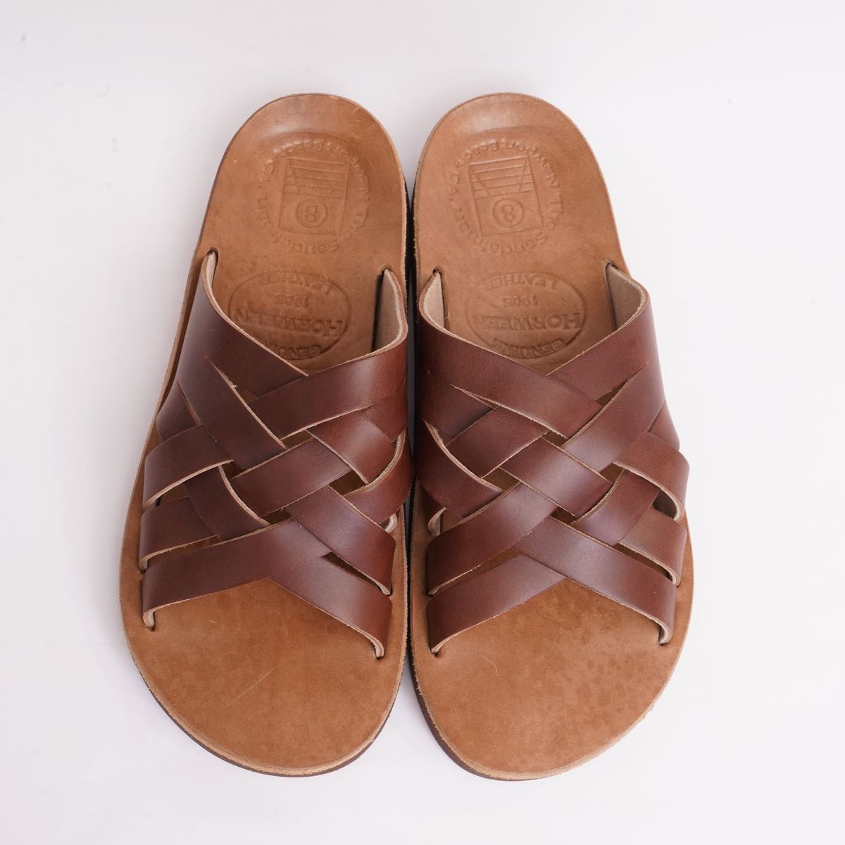 THE SANDALMAN WEAVE サンダルマン ウィーヴ ブラウン クロムエクセル サンダル アメリカ製 BROWN CHROMEXCEL WOODSTOCK SOLE MADE IN USA MEN