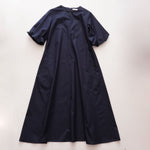 画像をギャラリービューアに読み込む, THOMAS MASON トーマスメイソン R/R  リタ ネイビー パフスリーブドレス NAVY PUF SLEEVE DRESS WOMEN
