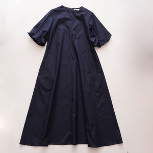 THOMAS MASON トーマスメイソン R/R  リタ ネイビー パフスリーブドレス NAVY PUF SLEEVE DRESS WOMEN