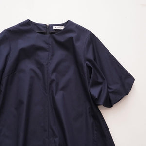THOMAS MASON トーマスメイソン R/R  リタ ネイビー パフスリーブドレス NAVY PUF SLEEVE DRESS WOMEN