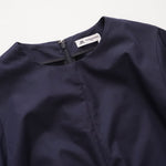 画像をギャラリービューアに読み込む, THOMAS MASON トーマスメイソン R/R  リタ ネイビー パフスリーブドレス NAVY PUF SLEEVE DRESS WOMEN
