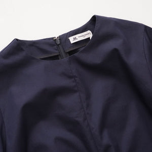 THOMAS MASON トーマスメイソン R/R  リタ ネイビー パフスリーブドレス NAVY PUF SLEEVE DRESS WOMEN