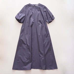 THOMAS MASON トーマスメイソン R/R  リタ ブルーグレー パフスリーブドレス GRAY-BLUE PUF SLEEVE DRESS WOMEN