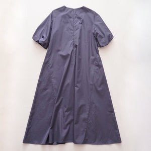 THOMAS MASON トーマスメイソン R/R  リタ ブルーグレー パフスリーブドレス GRAY-BLUE PUF SLEEVE DRESS WOMEN