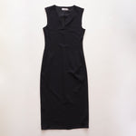 画像をギャラリービューアに読み込む, CK カルバンクライン ブラック Vネック ワンピース CALVIN KLEIN BLACK V-NECK DRESS WOMENS
