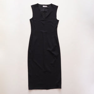 CK カルバンクライン ブラック Vネック ワンピース CALVIN KLEIN BLACK V-NECK DRESS WOMENS