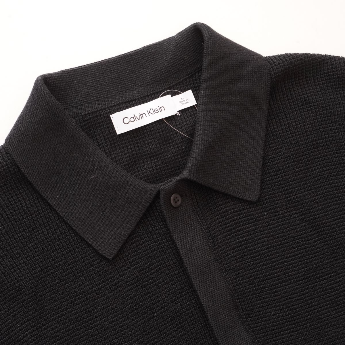 CK カルバンクライン ワッフル ポロ ニット CALVIN KLEIN  WAFFLE POLO KNIT SWEATER MENS