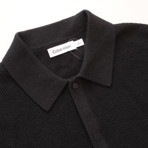 CK カルバンクライン ワッフル ポロ ニット CALVIN KLEIN  WAFFLE POLO KNIT SWEATER MENS