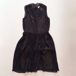 ヴィンス ビンス ネイビー ピンドット柄 シフォンワンピース ドレス VINCE NAVY PIN DOTS CHIFFON DRESS WOMEN