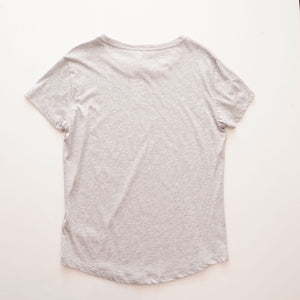スプレンディッド グレー ショートスリーブ Tシャツ SPLENDID GRY SHORT SLEEVE CREW-NECK TEE WOMENS