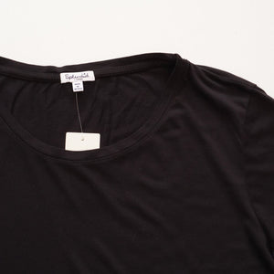スプレンディッド ブラック ショートスリーブ Tシャツ SPLENDID BLACK SHORT SLEEVE CREW-NECK TEE WOMENS