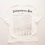 画像をギャラリービューアに読み込む, MAGNLENS マグレンズ ホワイト インディペンデンス Tシャツ WHITE THE DECLARATIONOF INDEPENDENCE TEE MEN
