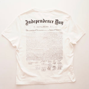 MAGNLENS マグレンズ ホワイト インディペンデンス Tシャツ WHITE THE DECLARATIONOF INDEPENDENCE TEE MEN