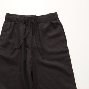 CK カルバンクライン ブラック リネン×コットン イージーパンツ CALVIN KLEIN LINEN COTTON EASY PANTS WOMENS