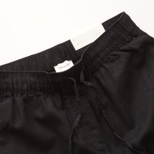 CK カルバンクライン ブラック リネン×コットン イージーパンツ CALVIN KLEIN LINEN COTTON EASY PANTS WOMENS