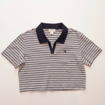 画像をギャラリービューアに読み込む, CK カルバンクライン ジーンズ ネイビー 半袖 ボーダー スキッパーポロ CALVIN KLEIN JEANS NAVY BORDER SHORT-SLEEVE POLO WOMENS
