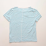 画像をギャラリービューアに読み込む, ジェイクルー ホワイト×ブルー ボーダー コットン Tシャツ J.CREW WHITE BLUE BORDER TEE COTTON T-SHIRTS WOMENS
