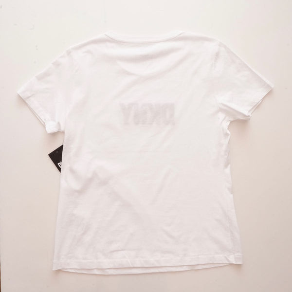 売れ筋商品|||ダナ キャラン ニューヨーク Tシャツ レディース トップス CONVERSATIONAL  - Print T-shirt - white 楽天市場】DKNY ダナ キャラン ニューヨーク JUXTAPOSE 半袖 T