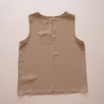画像をギャラリービューアに読み込む, CK カルバンクライン カーキベージュ ポリタンクトップ ノースリーブトップ CALVIN KLEIN KHAKI BEIGE TANK TOP SLEEVELESS TOP WOMENS
