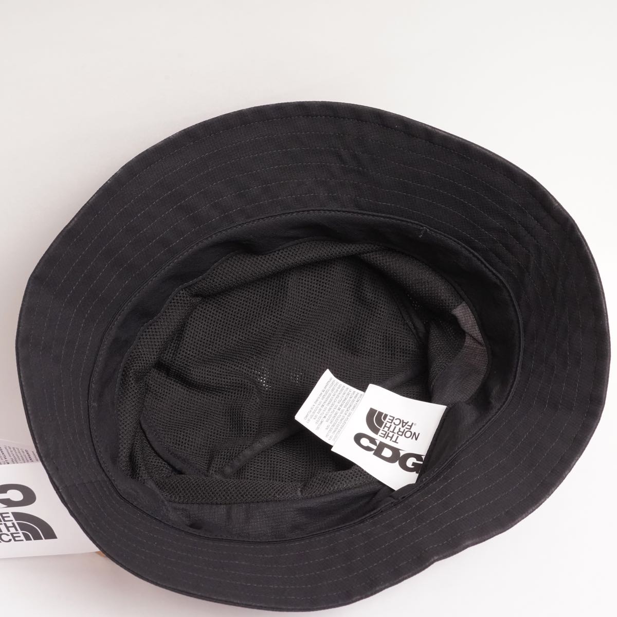 ノースフェイス×コムデギャルソン ブラック リップストップ パッカブル バケットハット THE NORTH FACE × CDG Comme des Garcons RIPSTOP PACKABLE BUCKET HAT BLACK