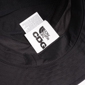 ノースフェイス×コムデギャルソン ブラック リップストップ パッカブル バケットハット THE NORTH FACE × CDG Comme des Garcons RIPSTOP PACKABLE BUCKET HAT BLACK