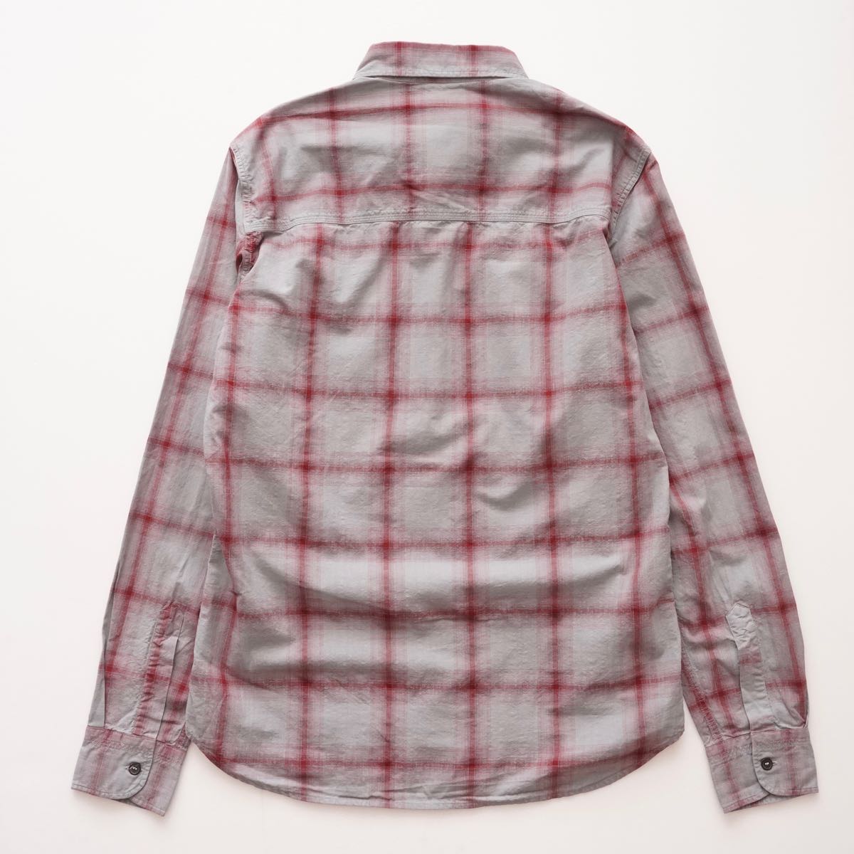 BEVILACQUA ベヴィラクア イタリア製 コットン グレー×ボルドー チェックシャツ GRAY×BORDEAUX COTTON CHECK SHIRT WOMEN