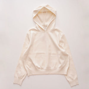 CK カルバンクライン オフホワイト ニット フーディ パーカー CALVIN KLEIN OFF WHITE KNIT HOODIE WOMENS
