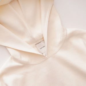 CK カルバンクライン オフホワイト ニット フーディ パーカー CALVIN KLEIN OFF WHITE KNIT HOODIE WOMENS