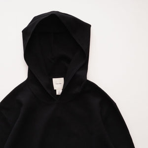 CK カルバンクライン ブラック ニット フーディ パーカー CALVIN KLEIN BLACK KNIT HOODIE WOMENS