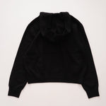 画像をギャラリービューアに読み込む, CK カルバンクライン ブラック ニット フーディ パーカー CALVIN KLEIN BLACK KNIT HOODIE WOMENS
