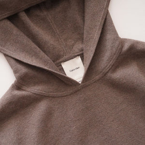 CK カルバンクライン ブラウン ニット フーディ パーカー CALVIN KLEIN BROWN KNIT HOODIE WOMENS