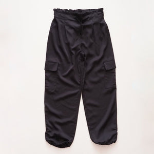 DKNY ダナキャランニューヨーク ブラック イージーカーゴパンツ BLACK EASY CARGO PANTS WOMEN